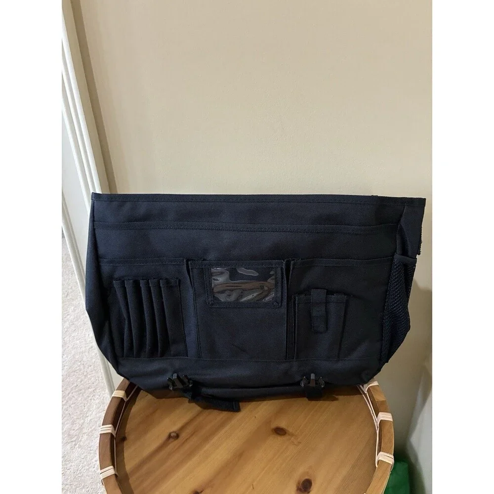 Tech Gear Trooper Messenger Bag BLACK GRAY NWT School/Work/College